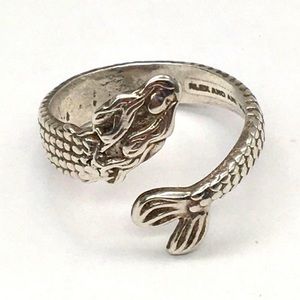 Alex and Ani silver mermaid wrap ring